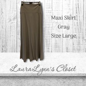 Full-length Maxi Skirt, Gray